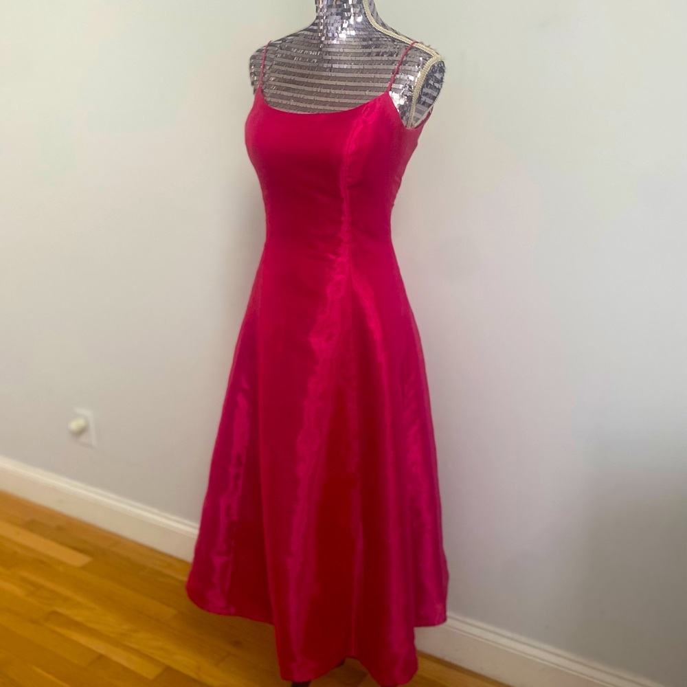 A.B.S. Evening by Allen Schwartz hot pink midi dress